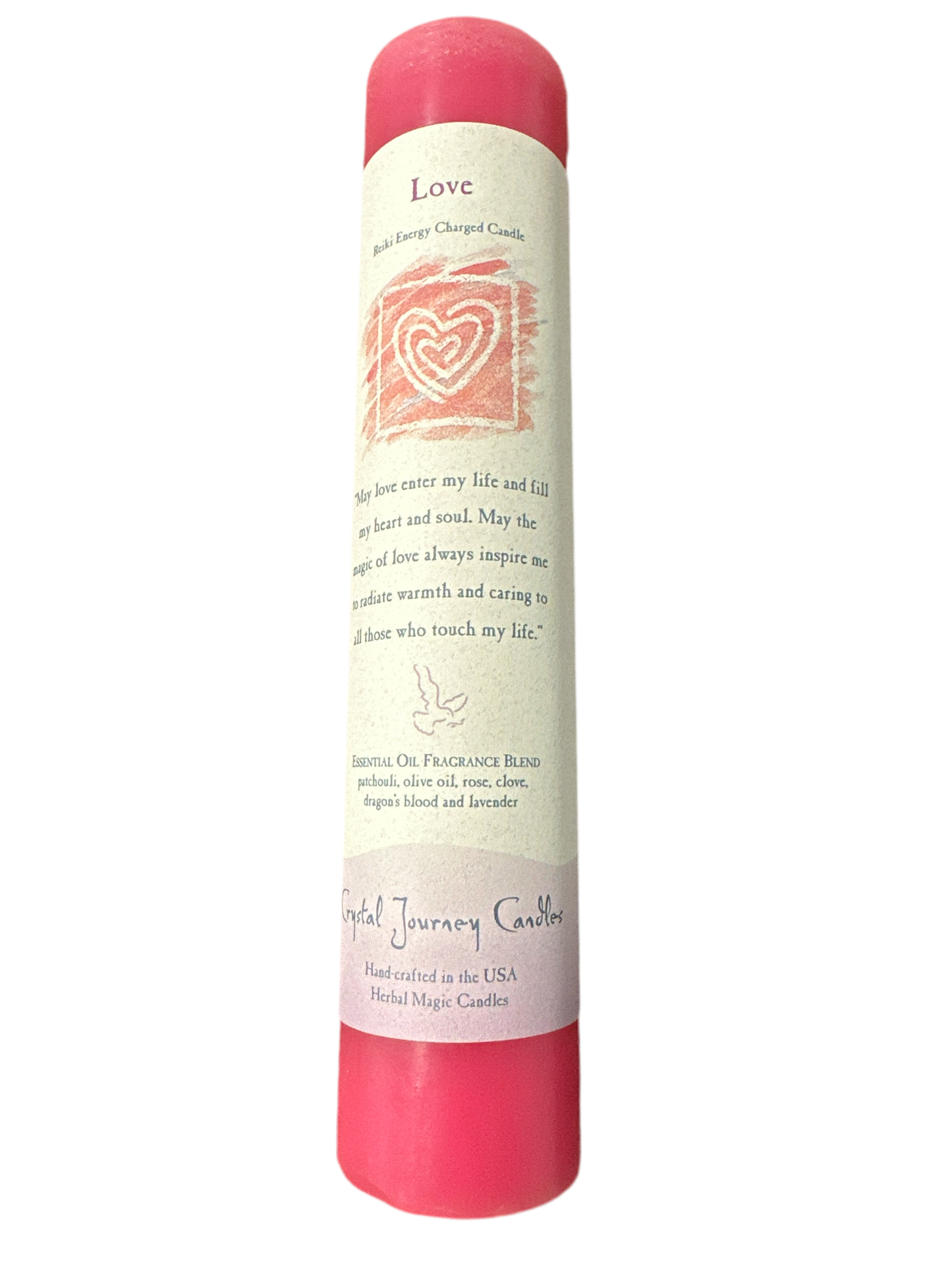 Reiki Energy Charged Pillar Candle - Love