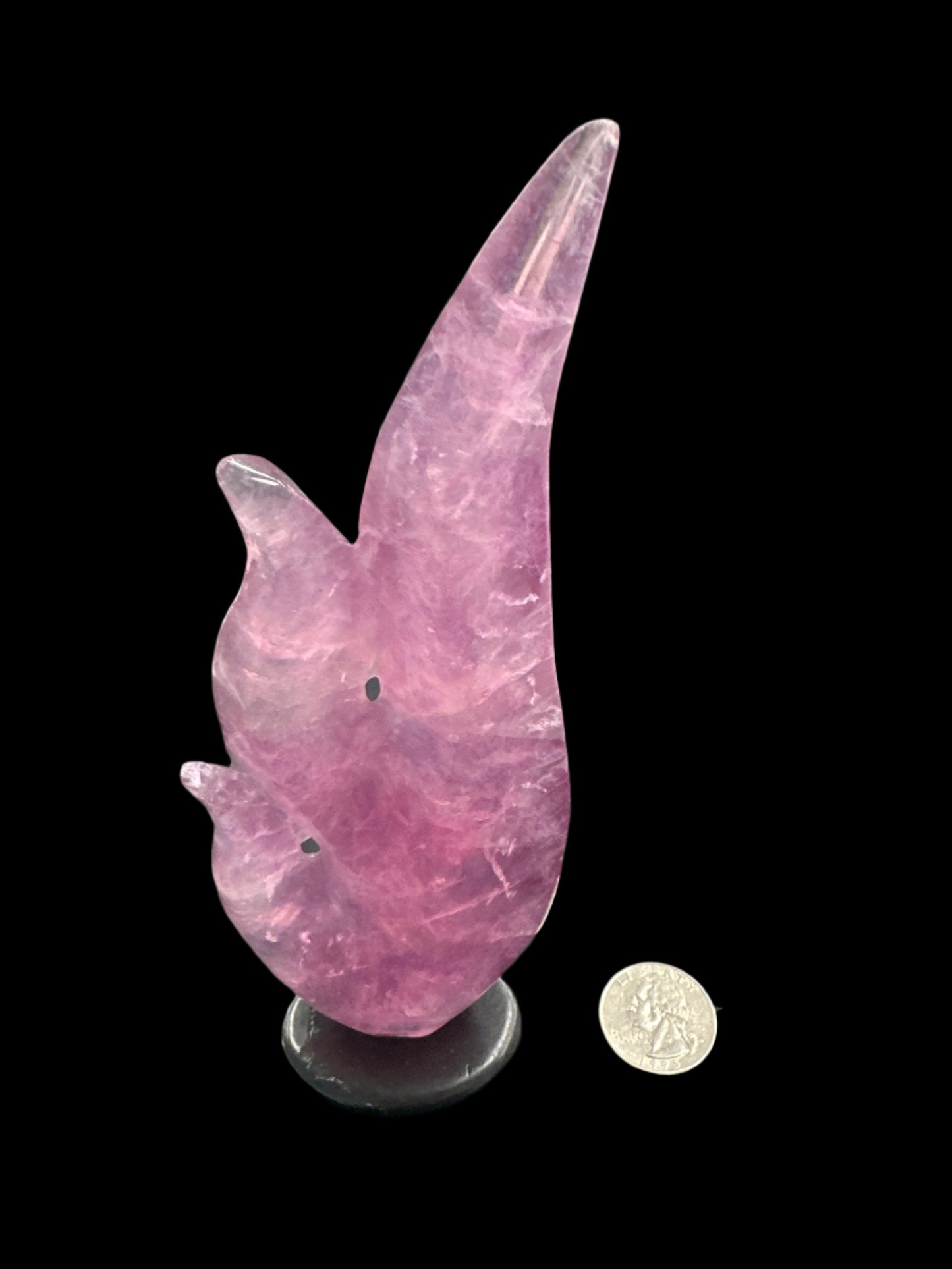 Fluorite Flame with Shungite Base