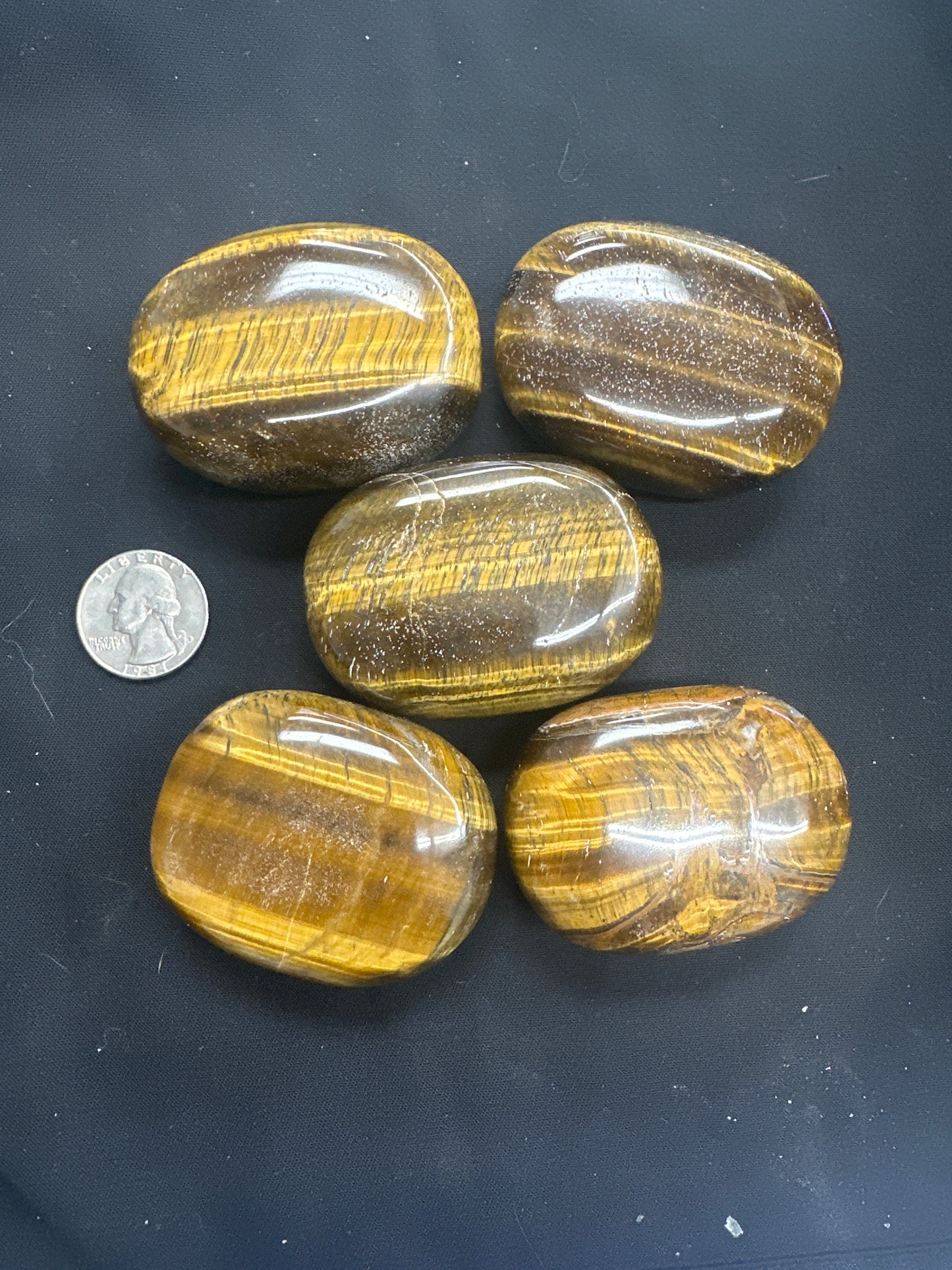 Gold Tigers Eye Palm Stone