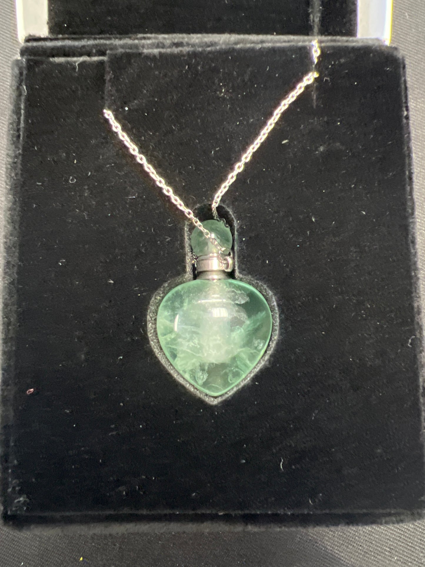 Crystal Aromatherapy Heart Pendant