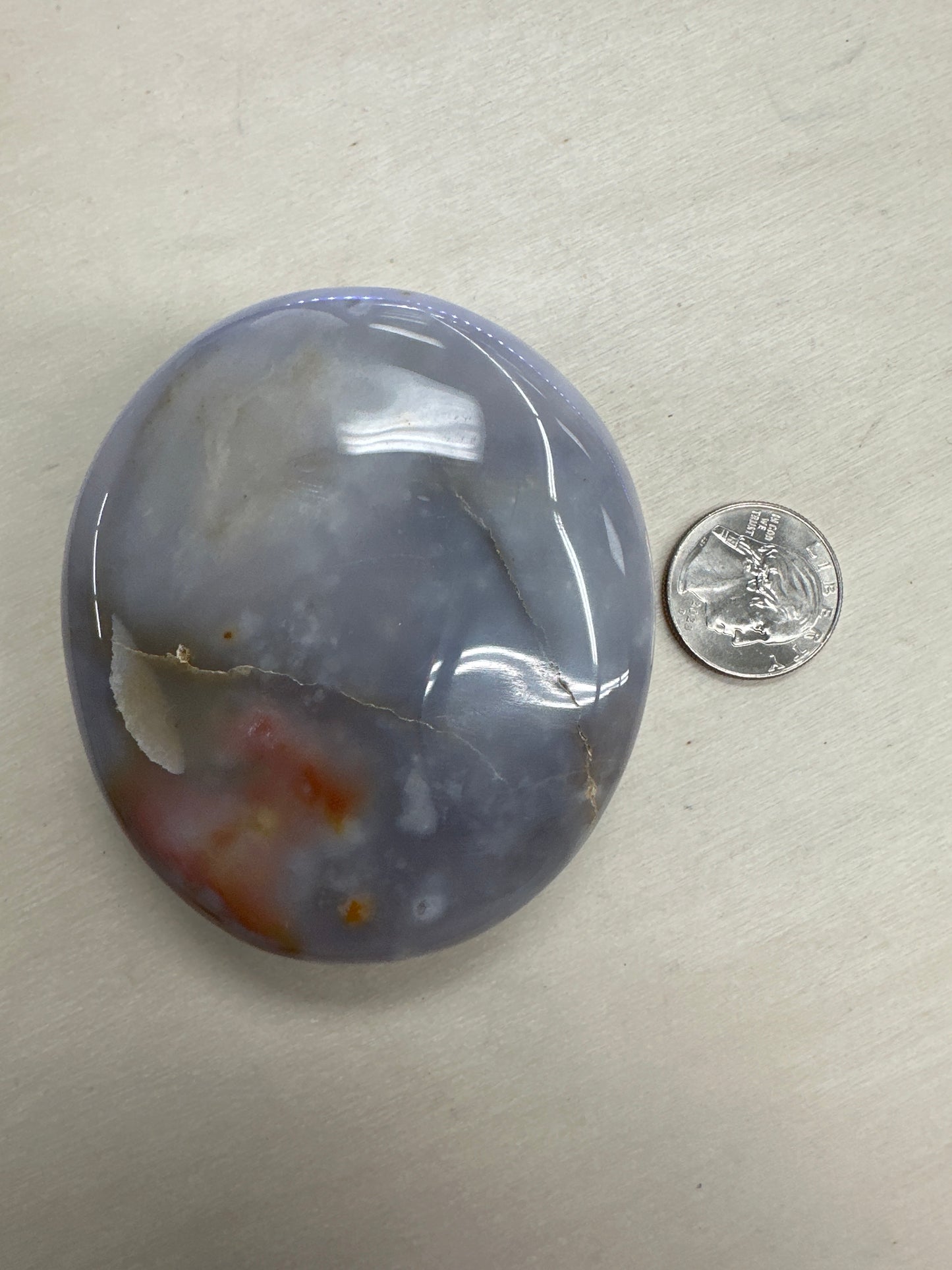 Violet Flame Agate Palm Stones