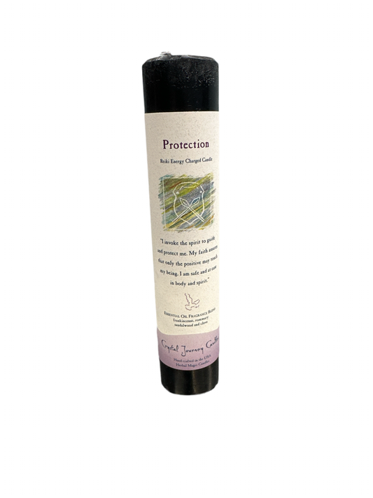 Reiki Herbal Pillar Candle: Protection