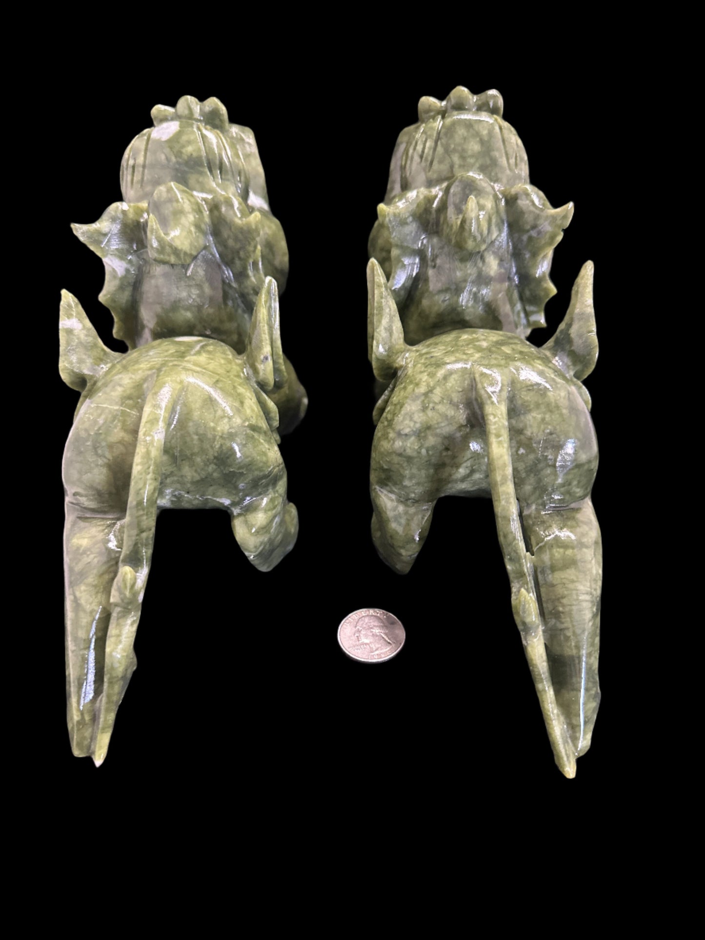 Jade Dragon pair large