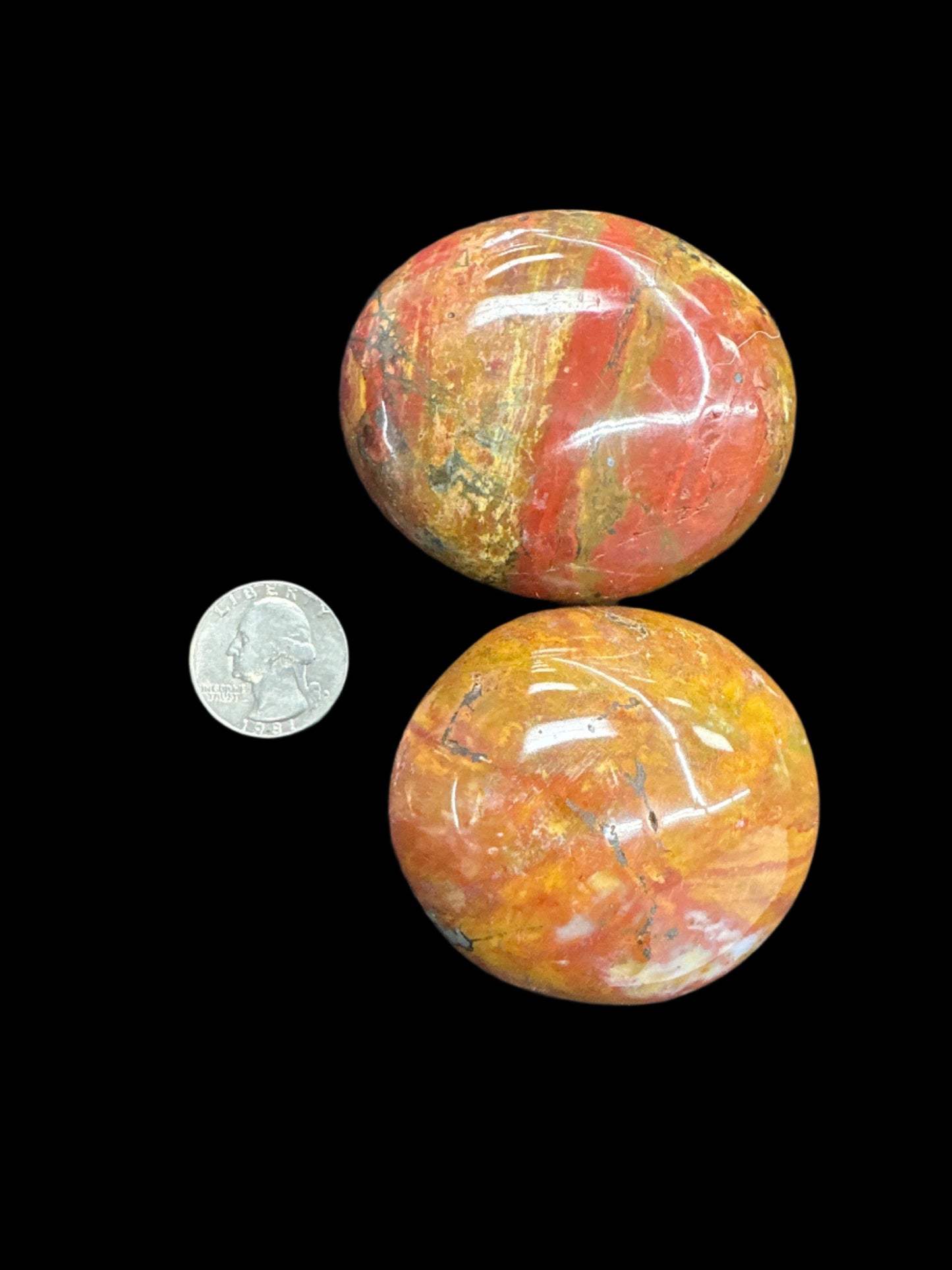 Red Jasper Palm Stones