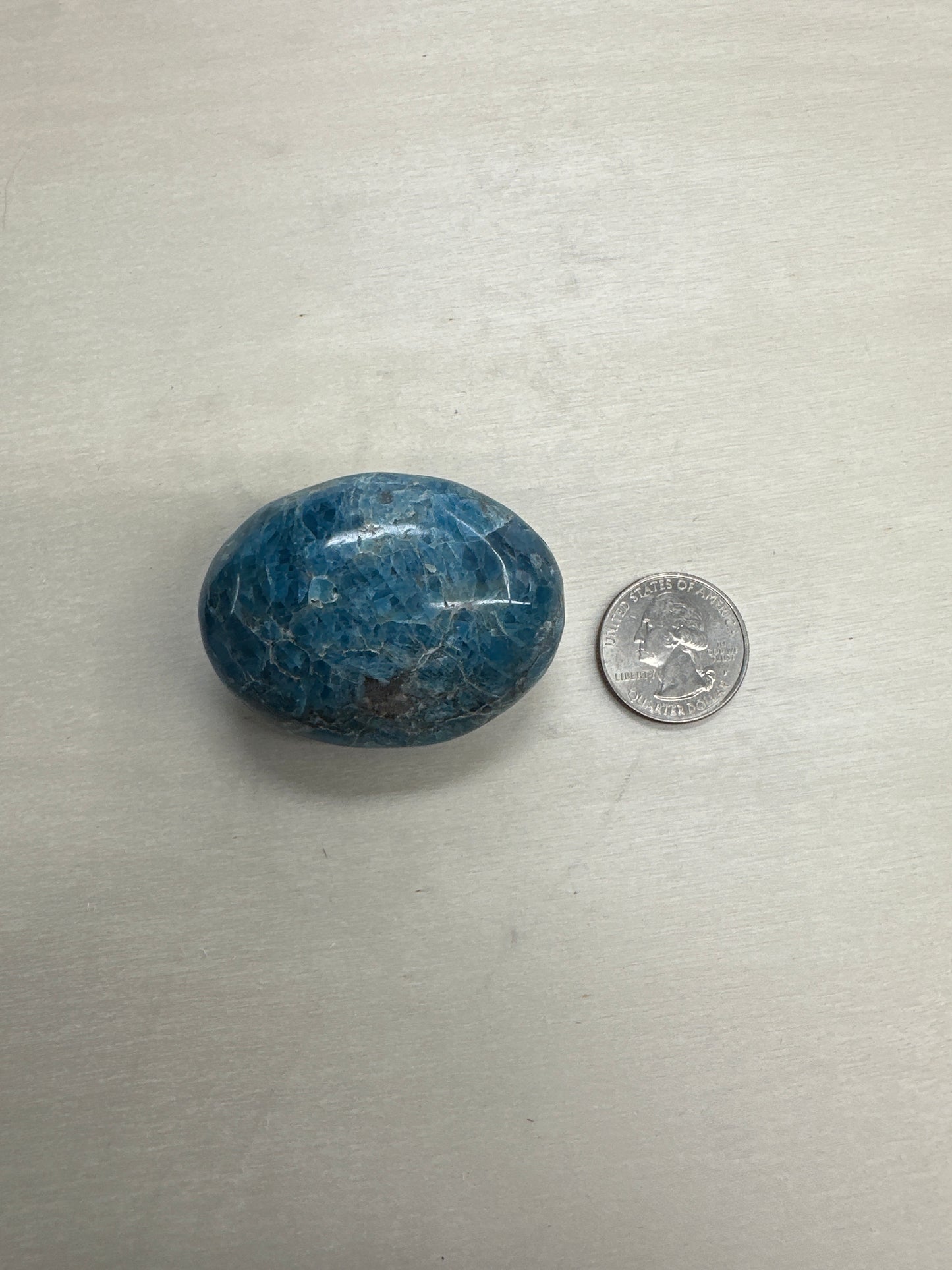 Blue Apatite Palmstone