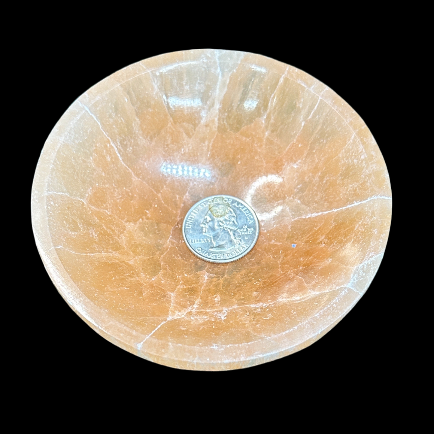 Selenite bowl orange