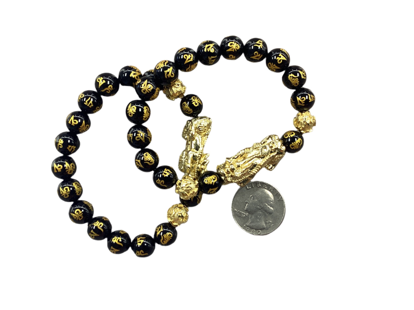 Pixiu Money Dragon Obsidian Bracelet