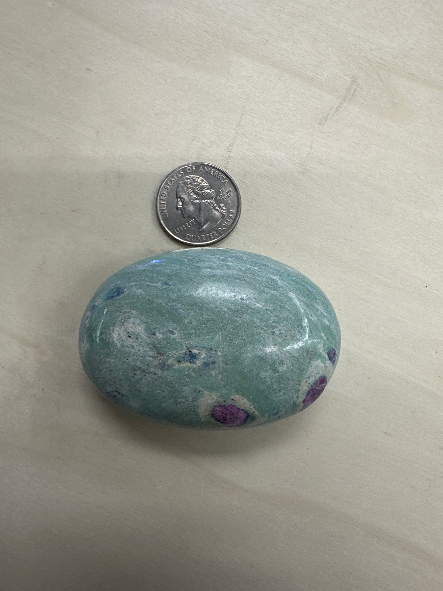 Ruby Fuchsite Palm Stone