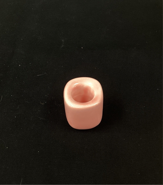 Pink ceramic chime candle holder