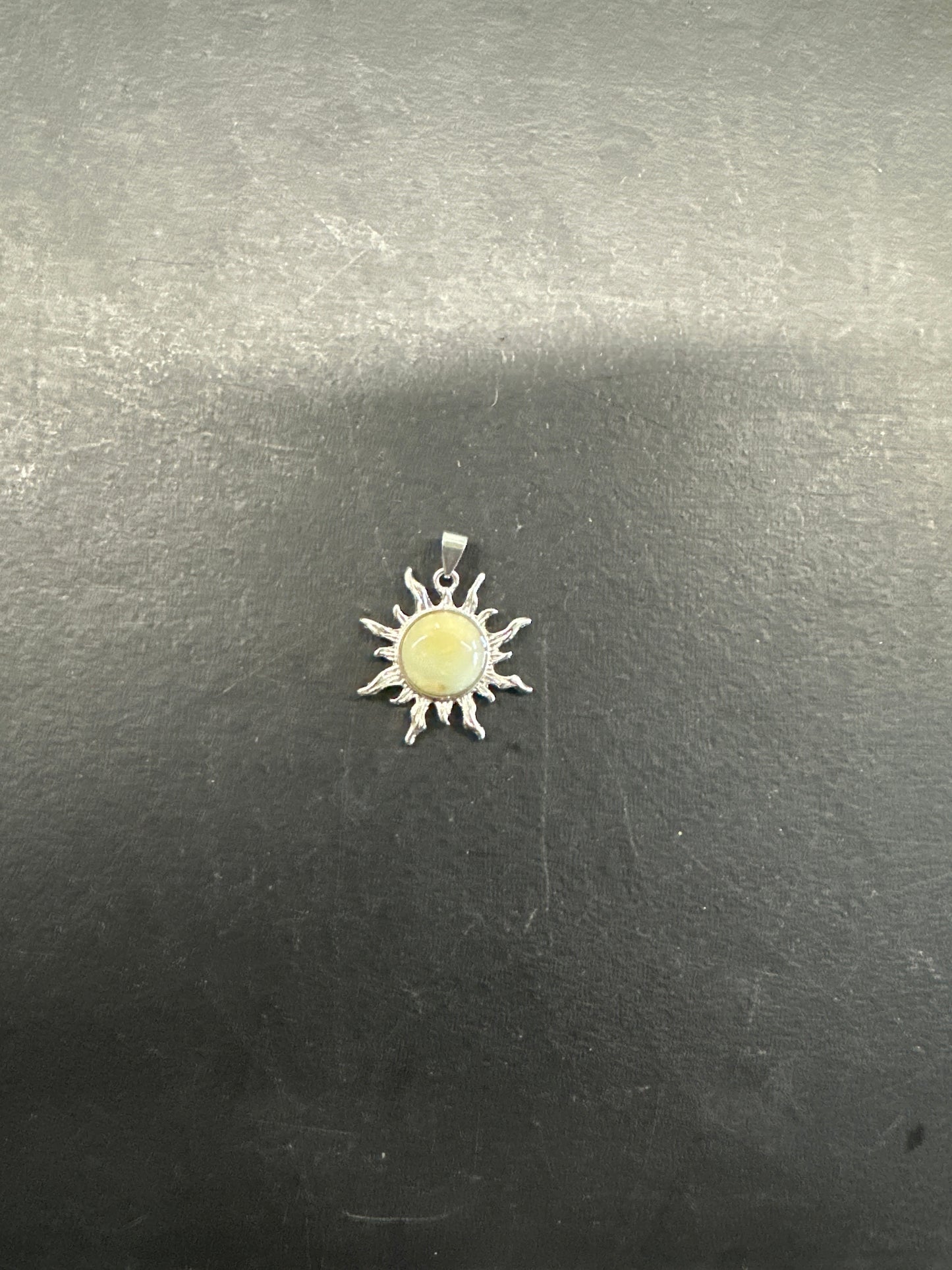 Silver Crystal Sun Necklace