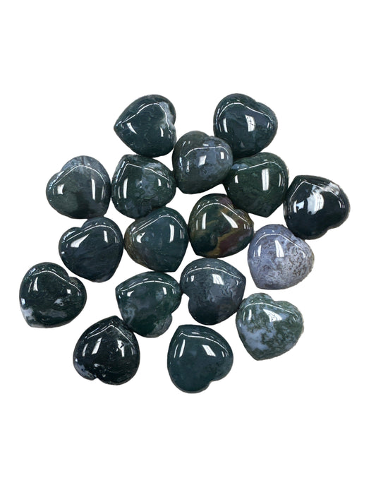 Moss Agate Heart
