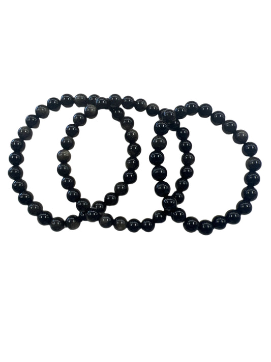 Gold sheen obsidian bracelet