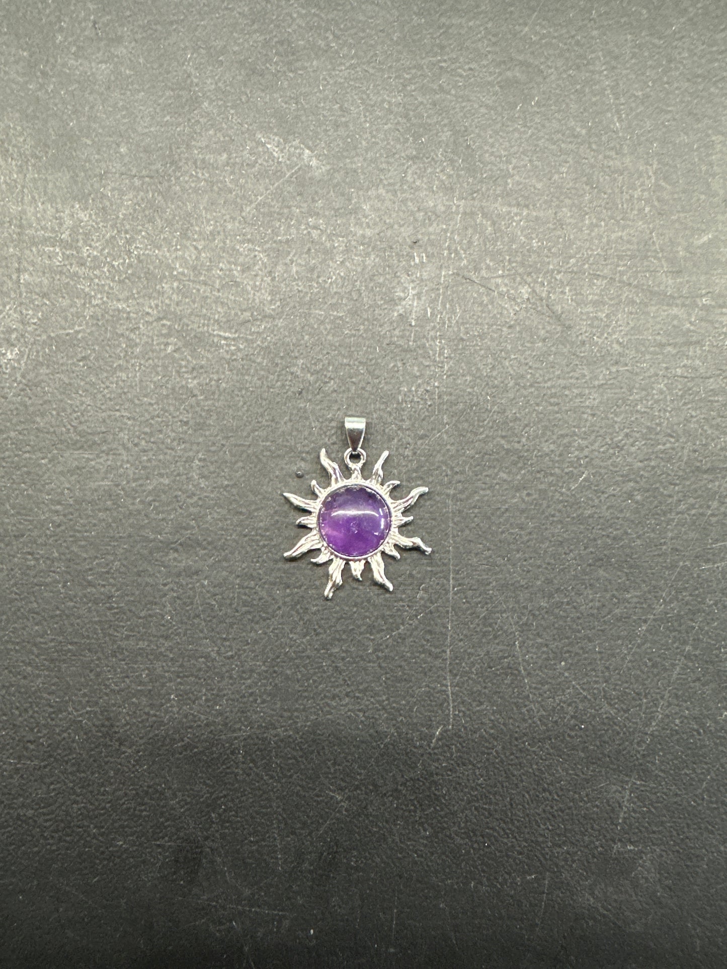 Silver Crystal Sun Necklace