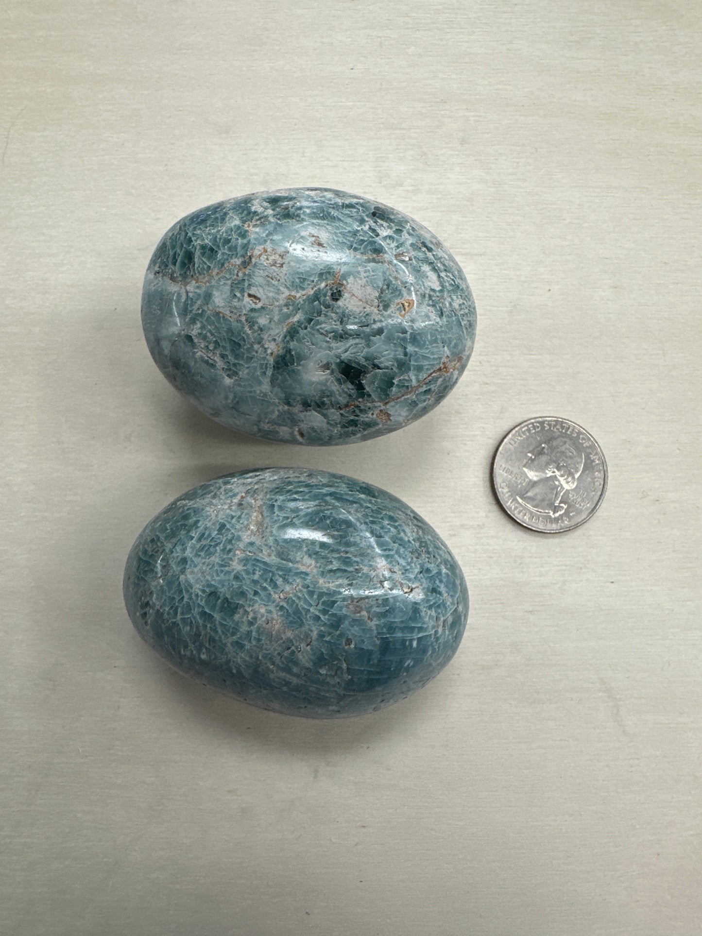 Blue Apatite Palmstone