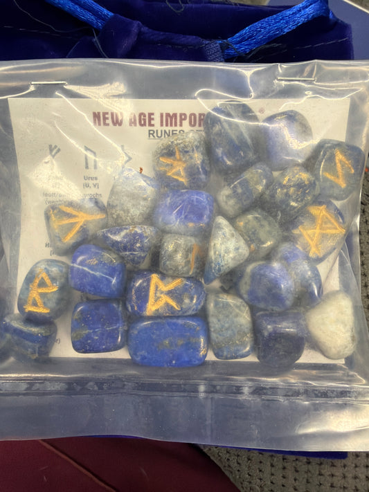 Lapis Lazuli rune set