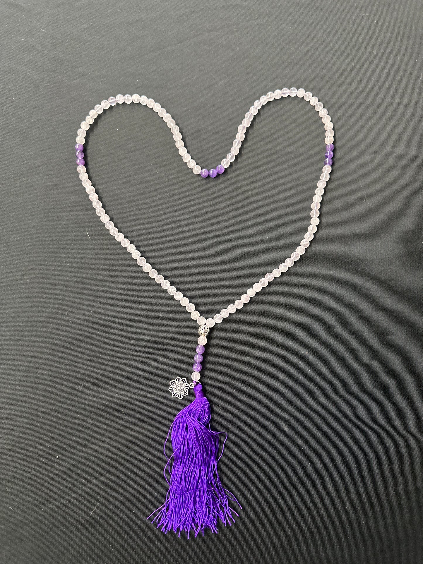 Rose Quartz & Amethyst Mala