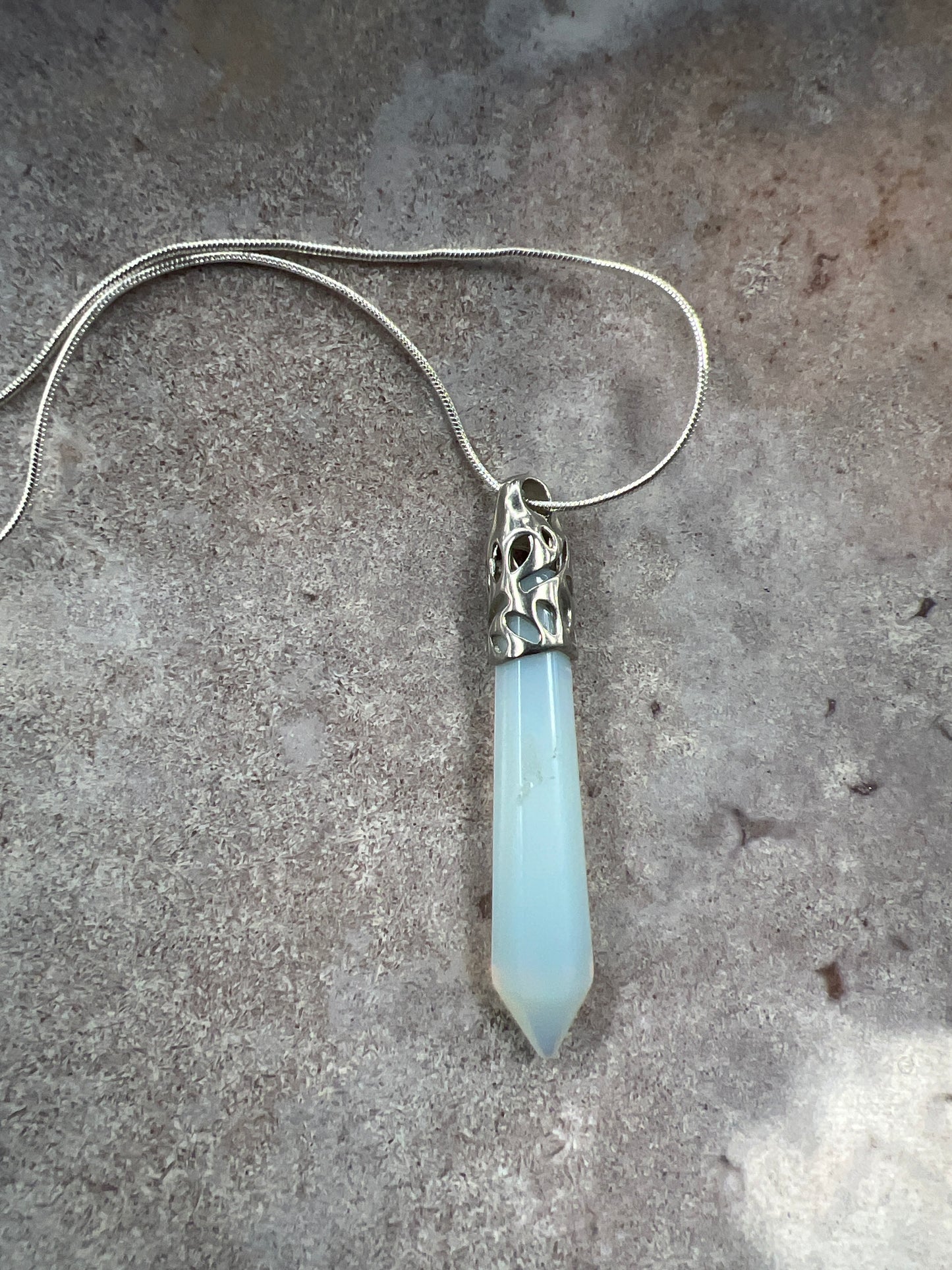 Large Gemstone Point necklace