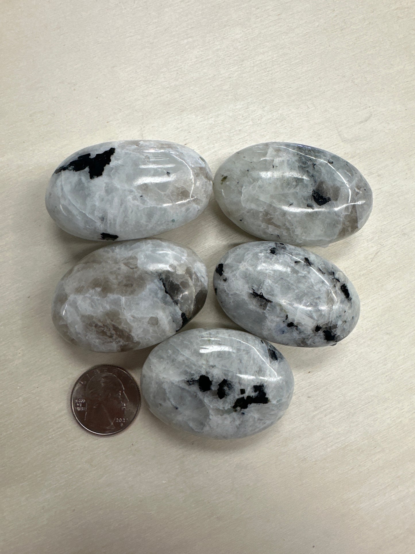 Rainbow Moonstone Palm Stone