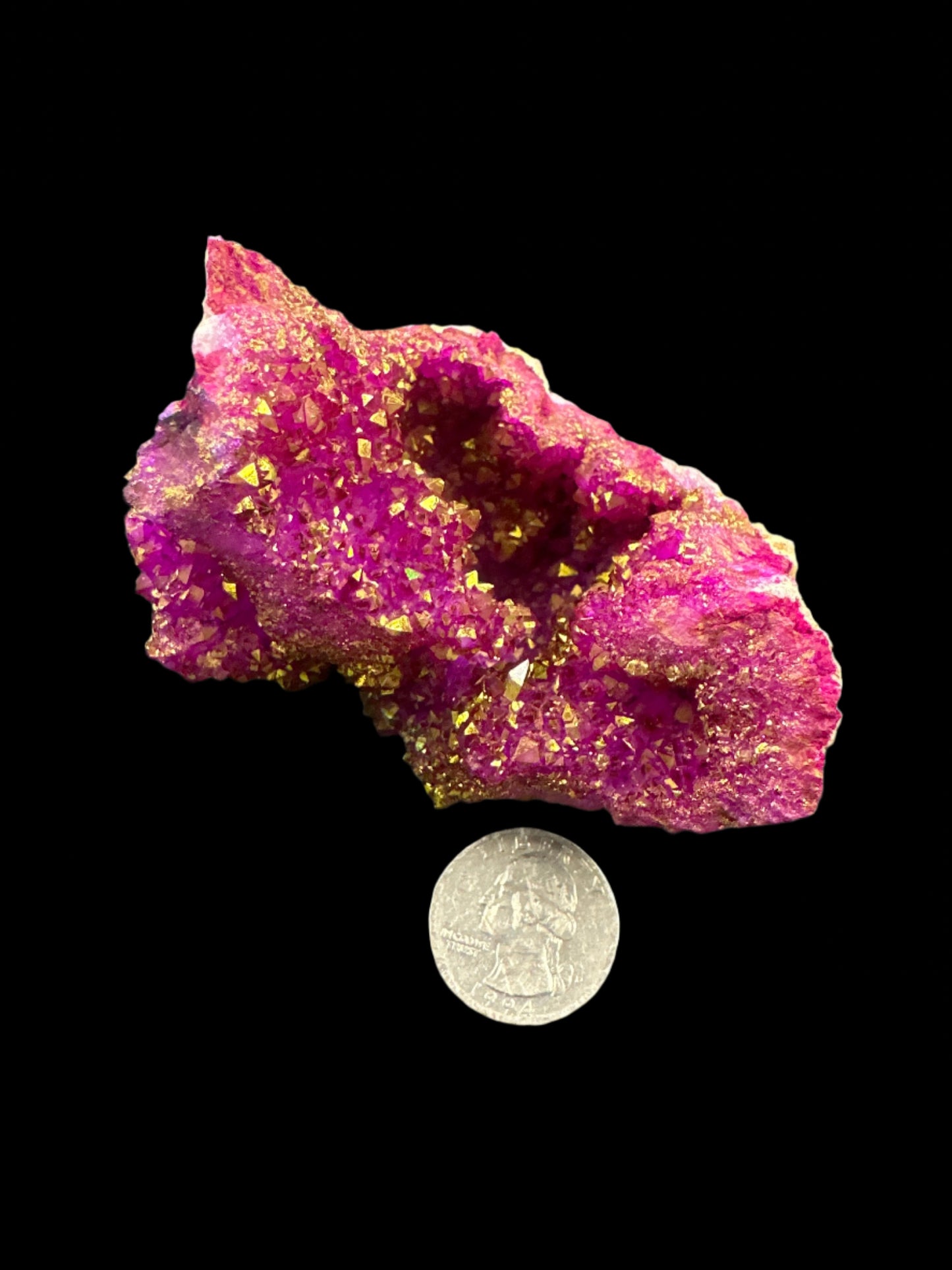 Pink Aura Coated Geode