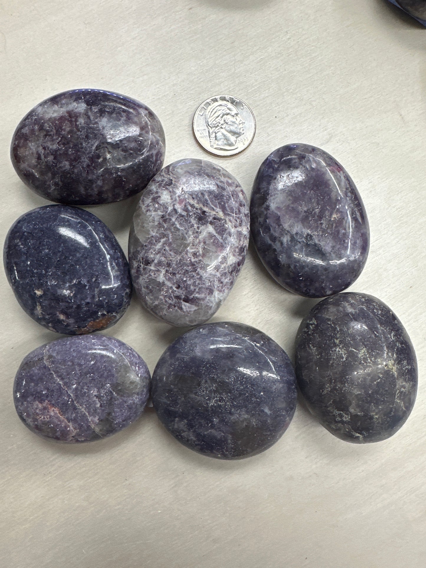 Lepidolite Palm Stone