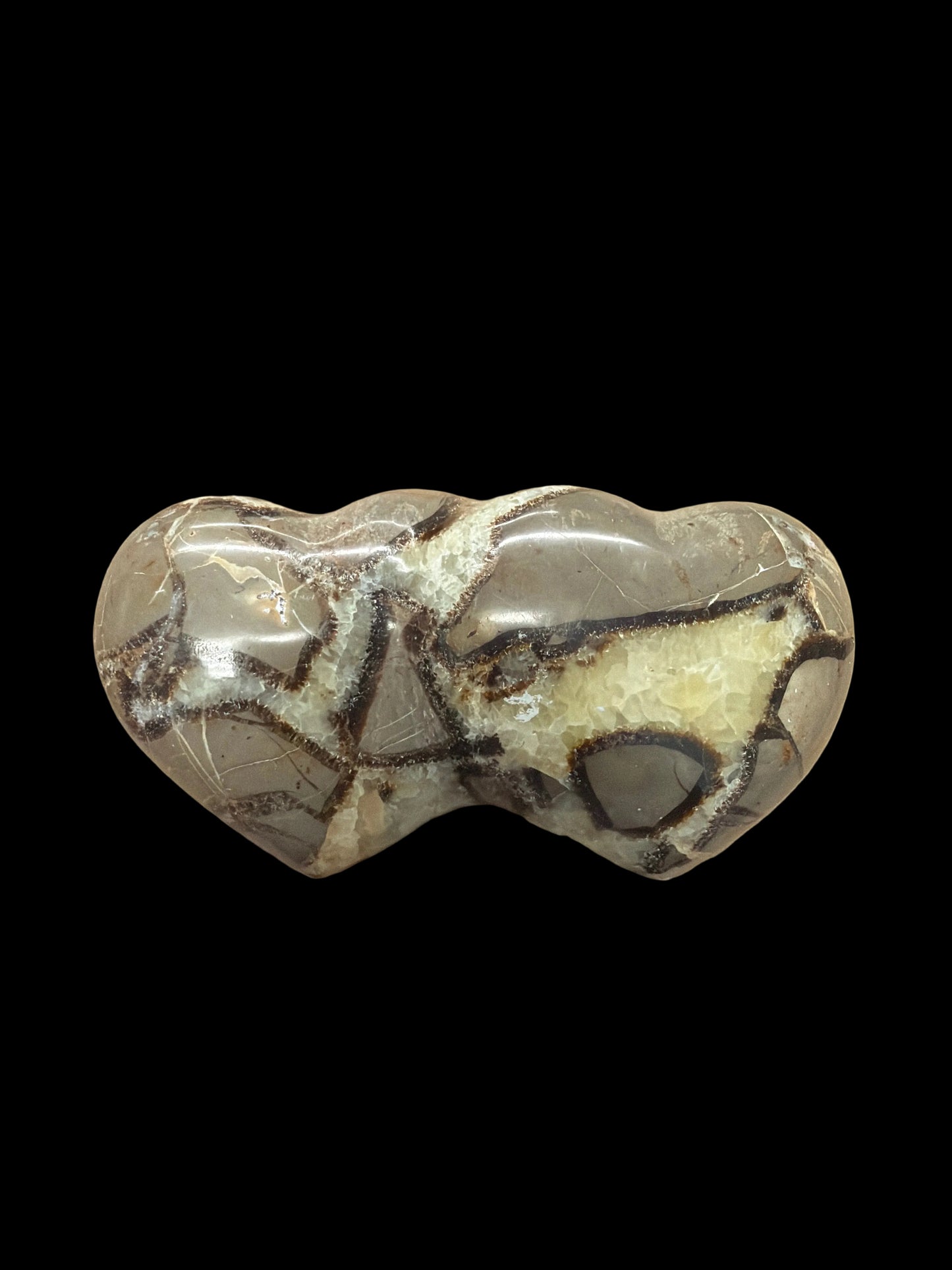 Septarian Double Heart Carving