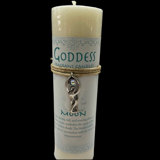 Goddess candle moon W/charm
