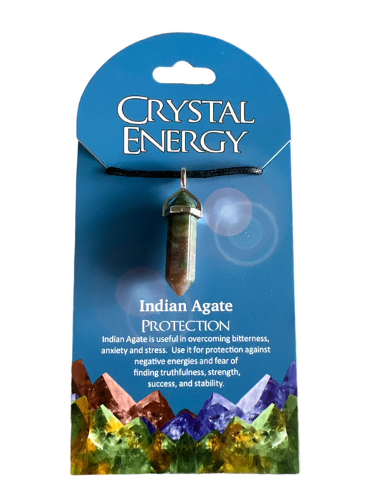 Crystal Energy Pendant: Indian Agate (Protection)