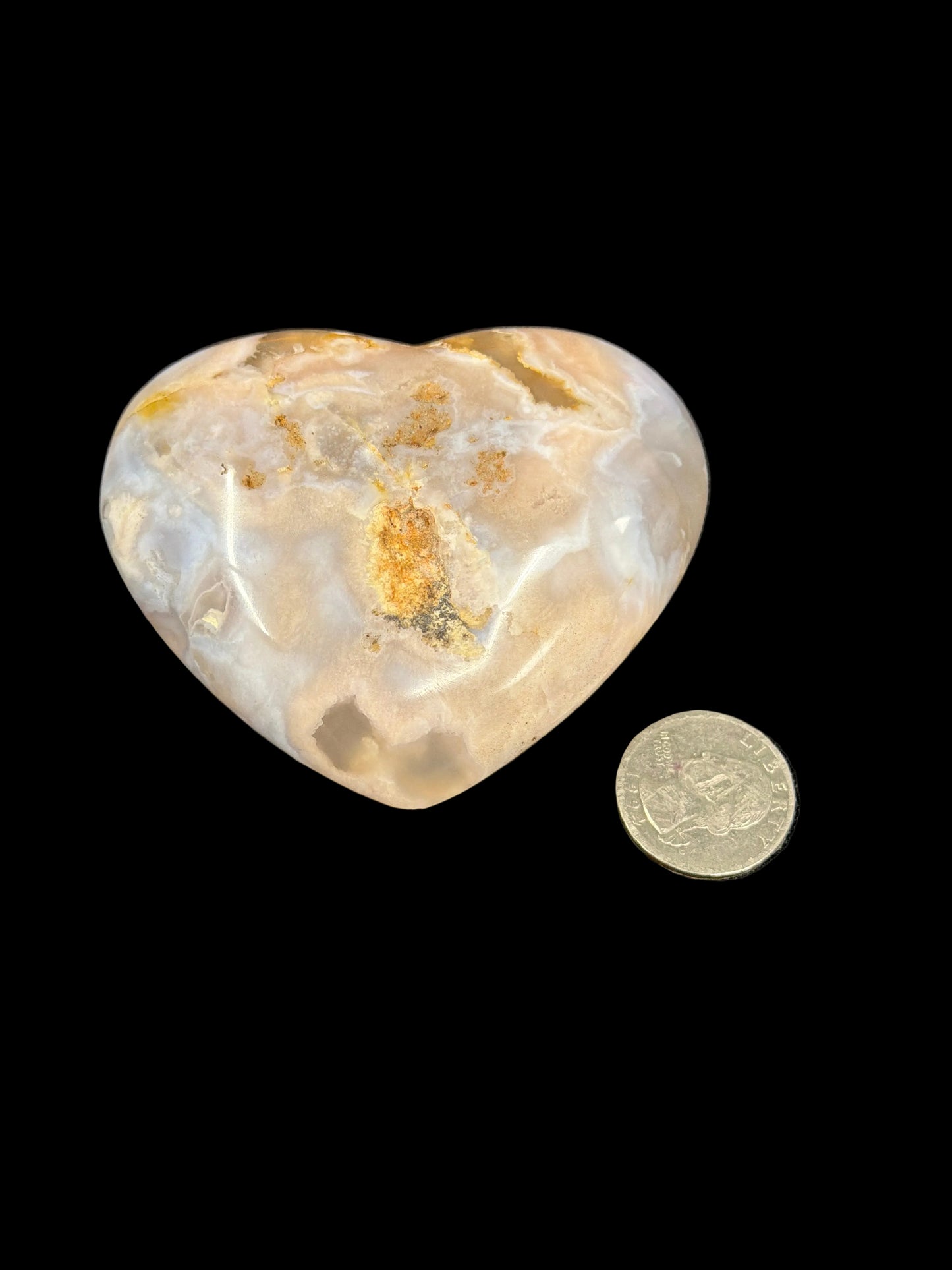 Flower Agate Heart