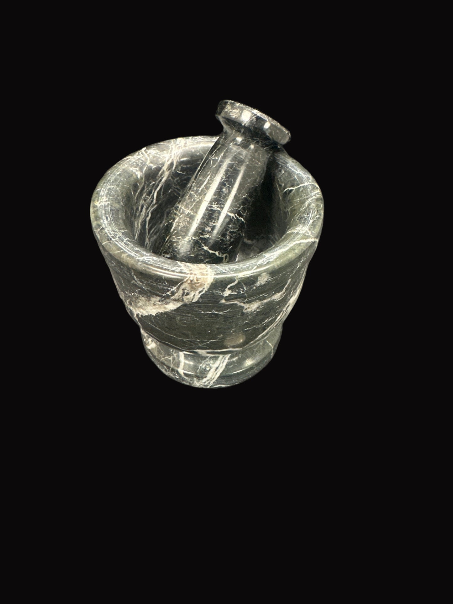 White or Black Marble Mortar & Pestle 4”