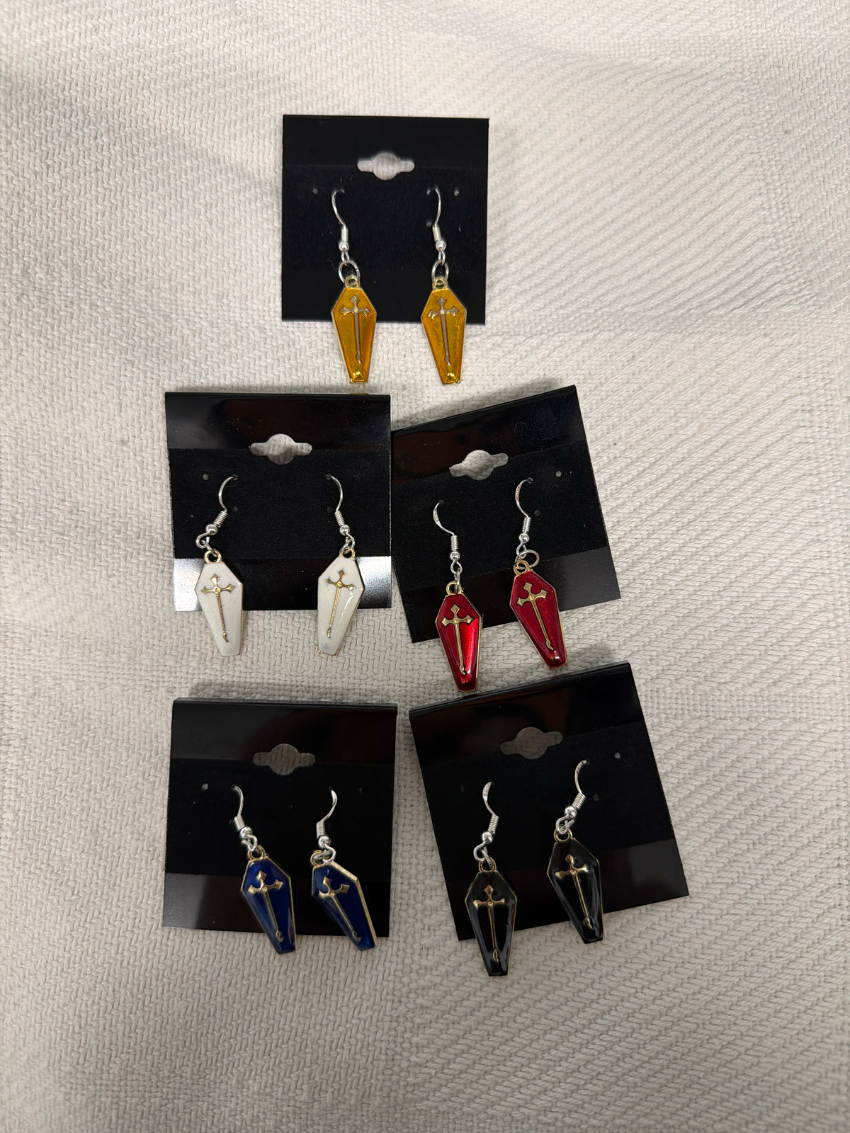 Coffin earrings