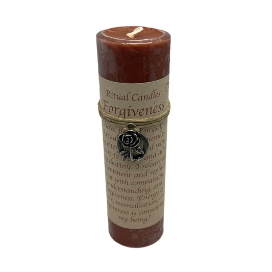 Ritual Candle Forgiveness Scented Candle / Pewter Pendant