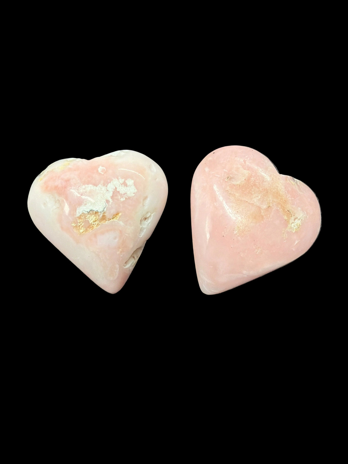Peruvian Pink Opal Hearts