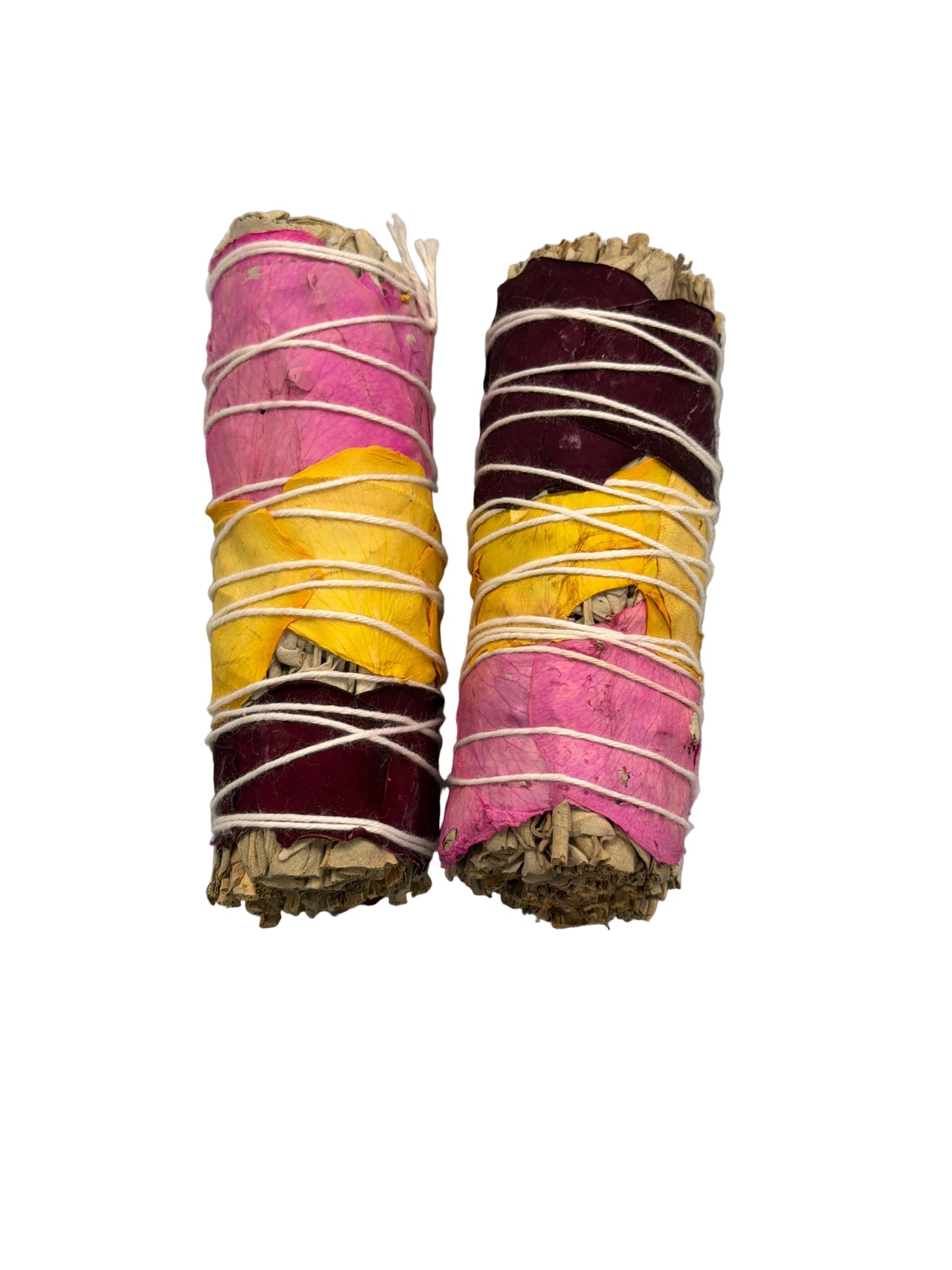White sage with rose petals