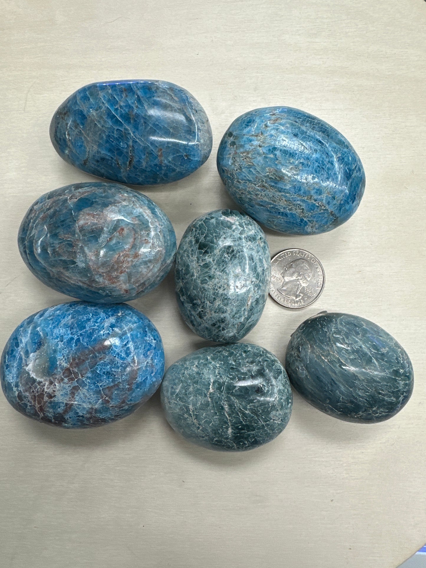 Blue Apatite Palmstone