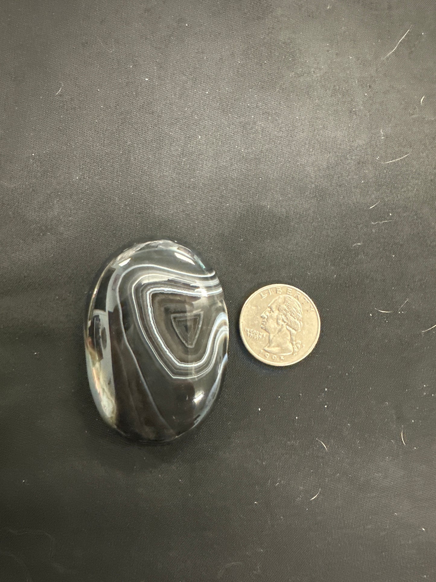 Black Sardonyx Palm Stone