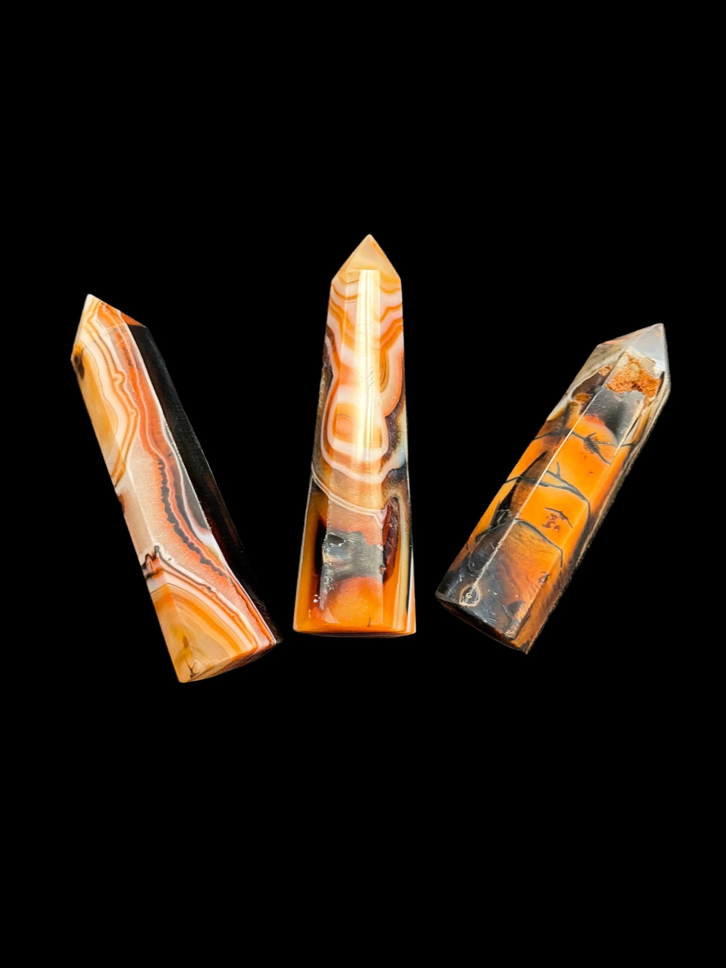 Carnelian Sardonyx Tower 4”