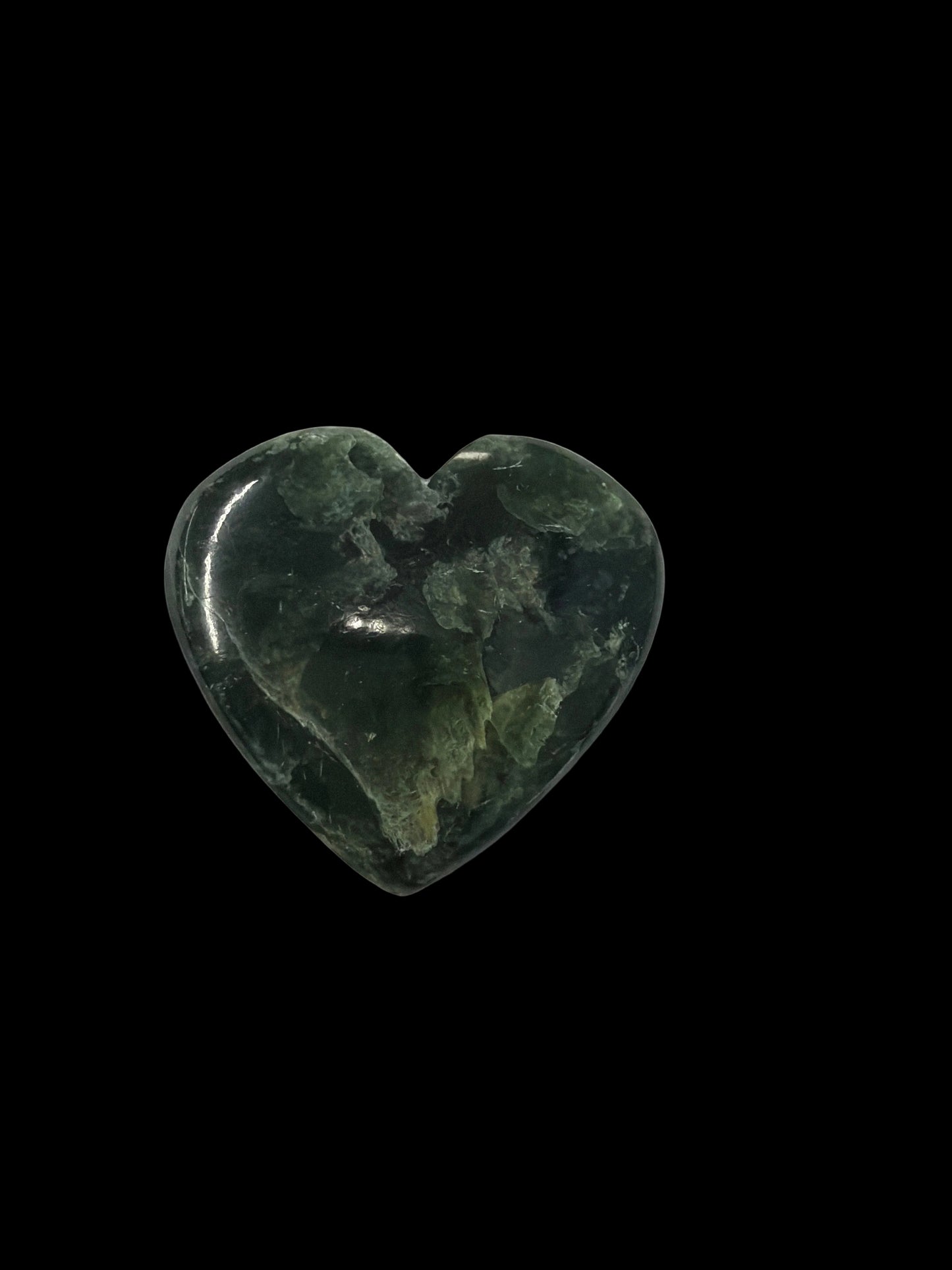 Green Kyanite Palm Stone & Heart