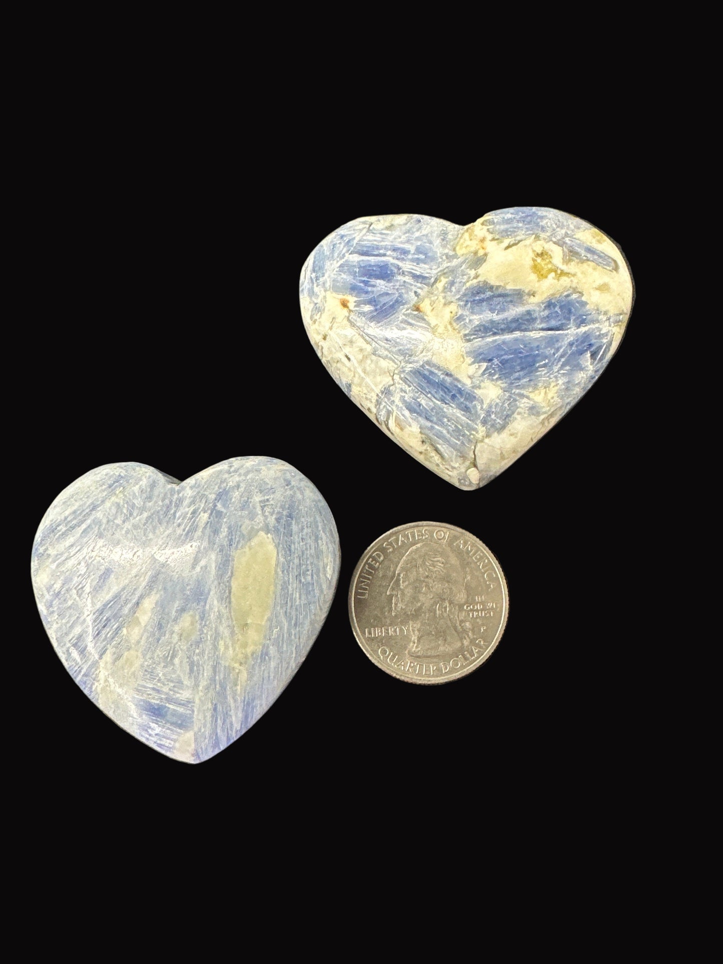Blue Kyanite Hearts