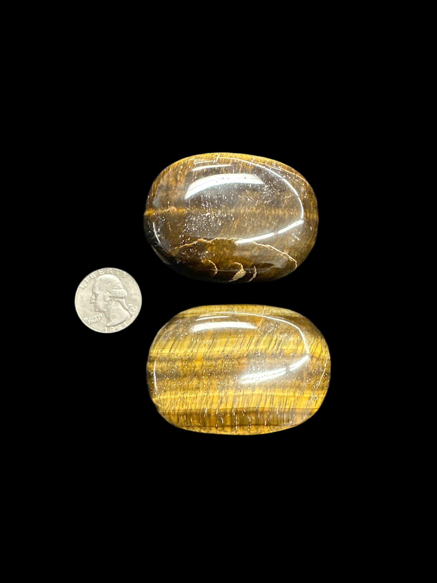 Gold Tigers Eye Palm Stone