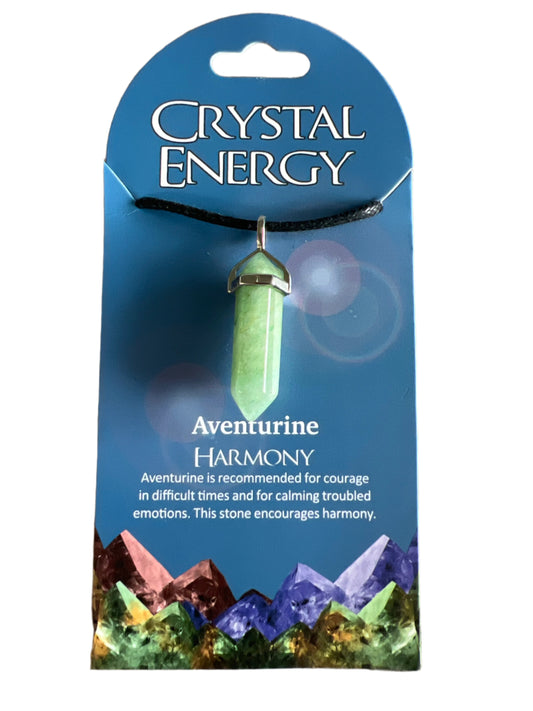 Crystal Energy Pendant: Green Aventurine (Harmony)