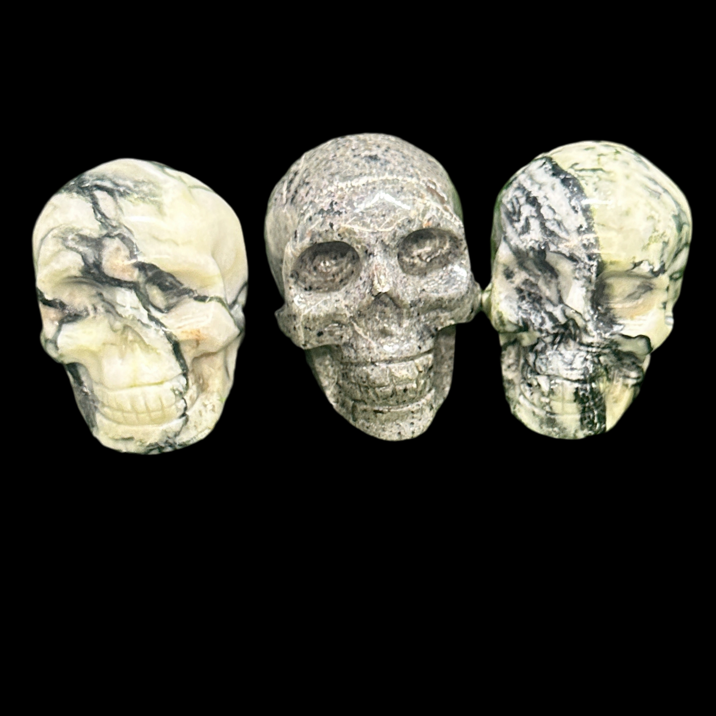 Yooperlite & Serpentine Skulls