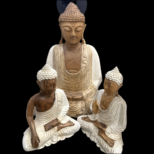 White Wooden Buddha