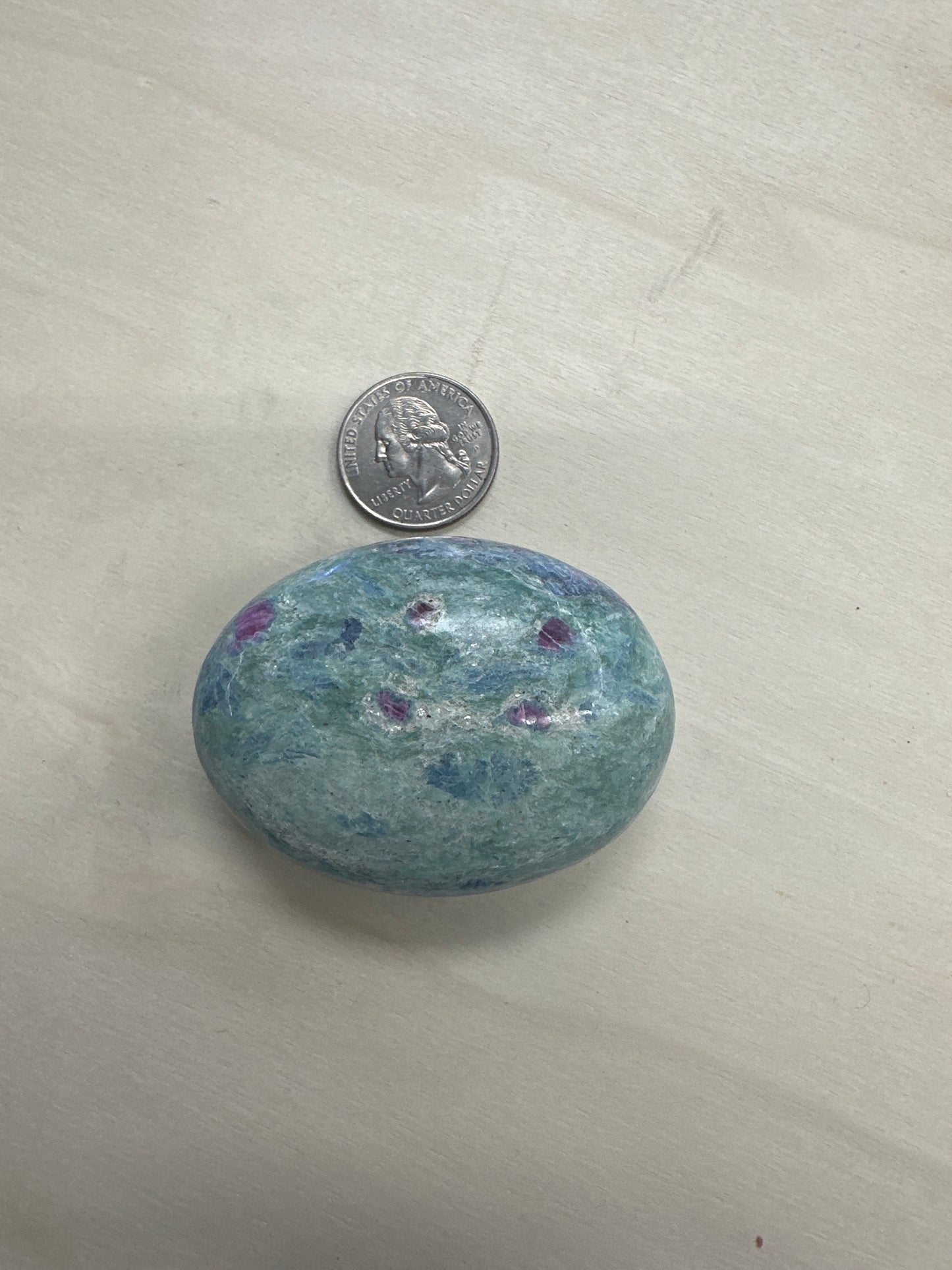 Ruby Fuchsite Palm Stone