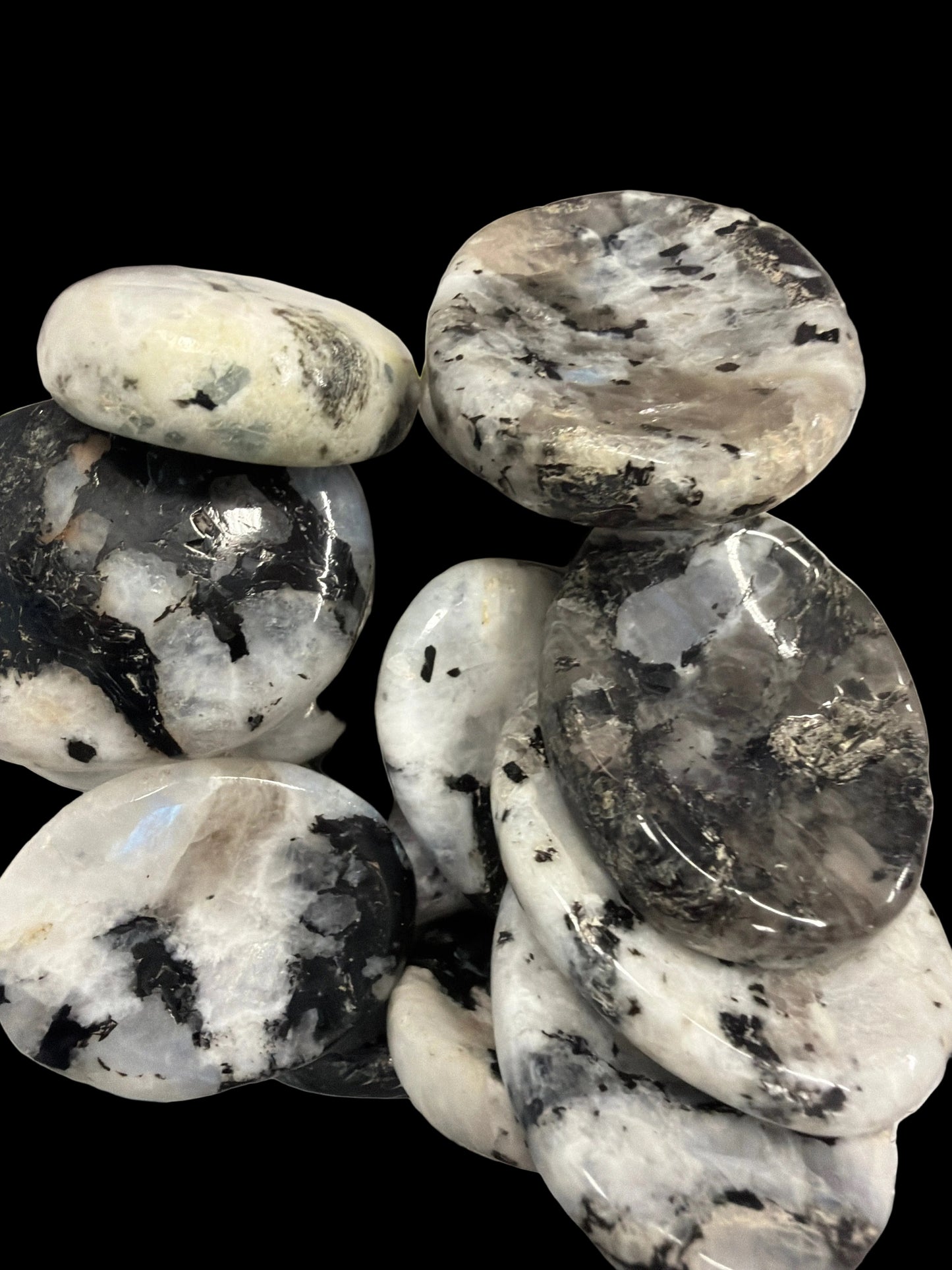 Rainbow Moonstone Worry Stones