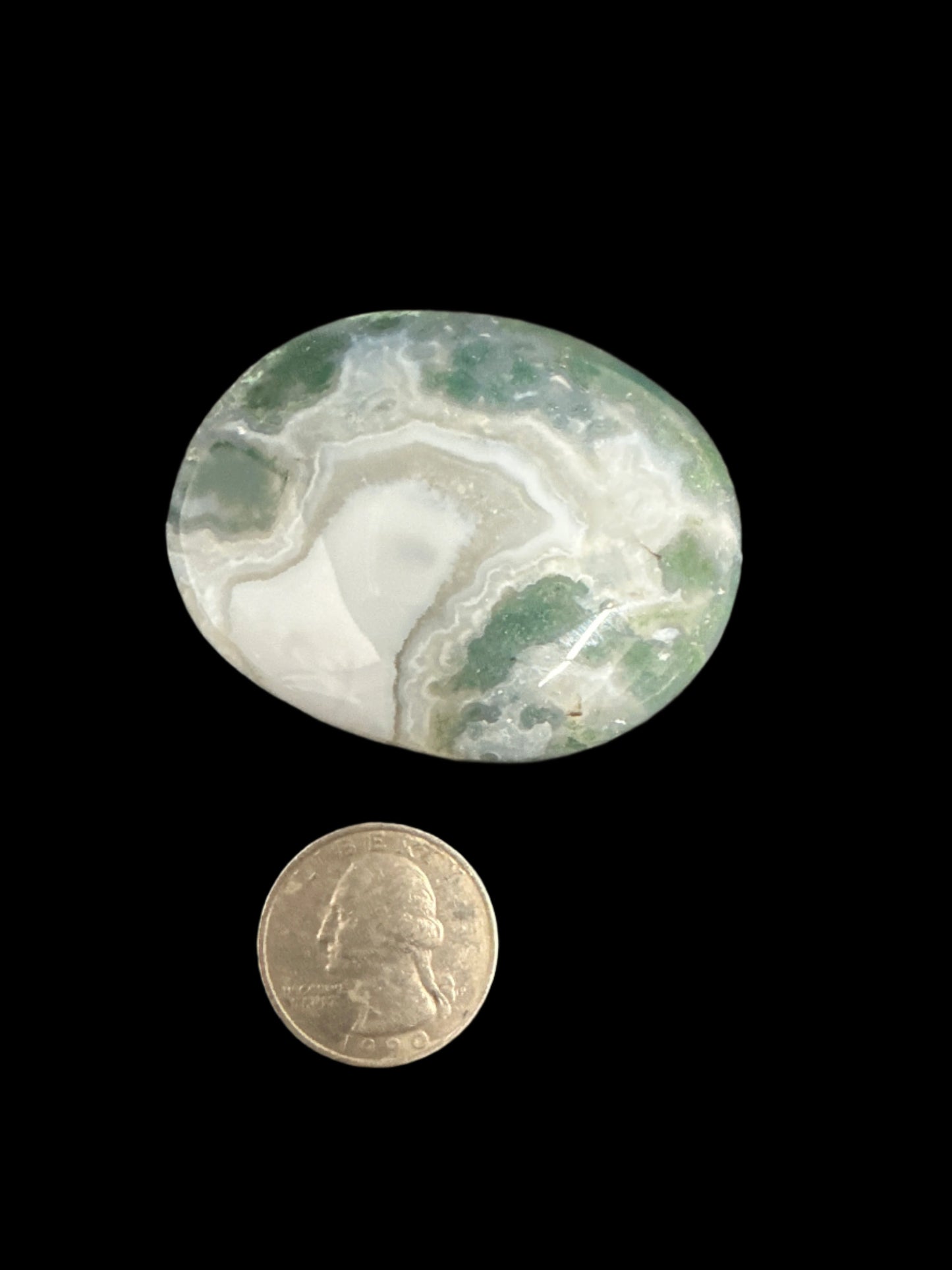 Moss Agate Palm Stone