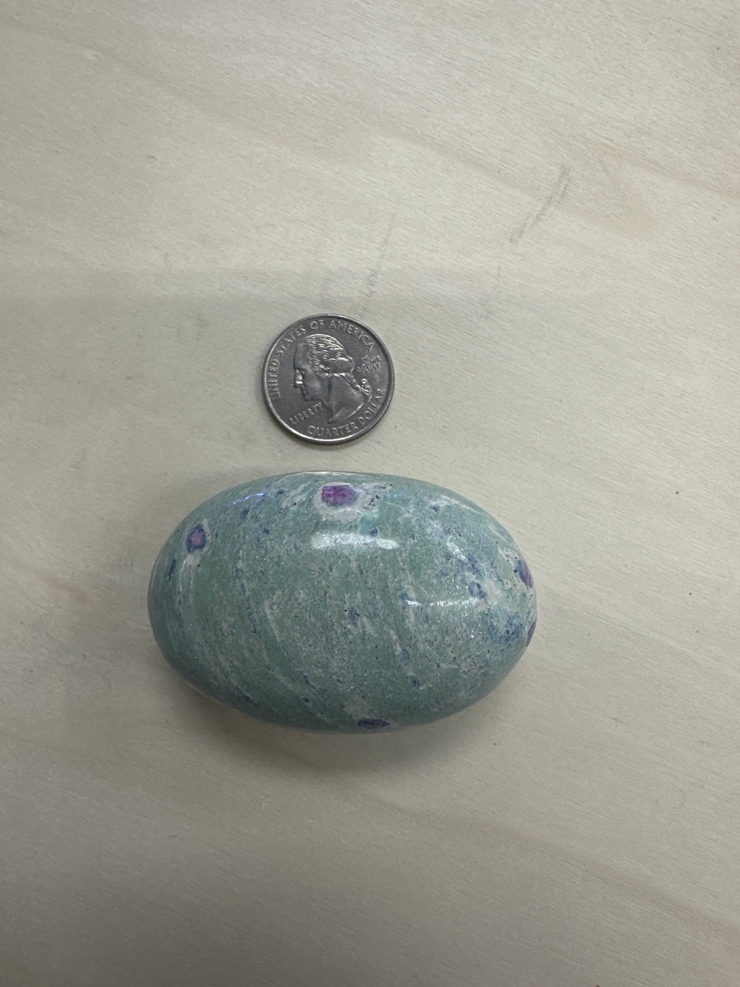 Ruby Fuchsite Palm Stone