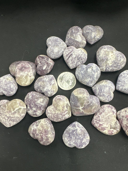 Lepidolite Heart Small