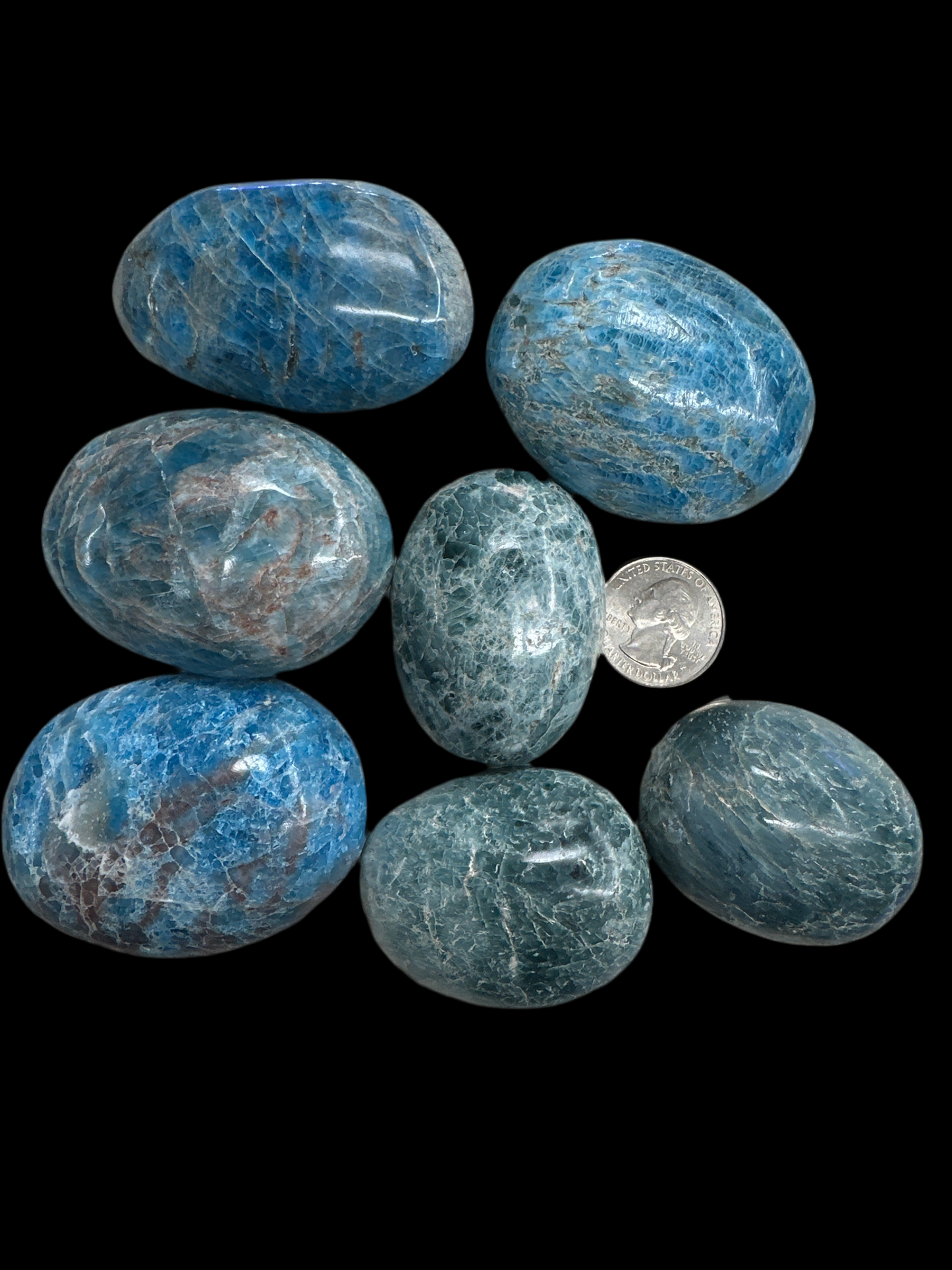 Blue Apatite Palmstone