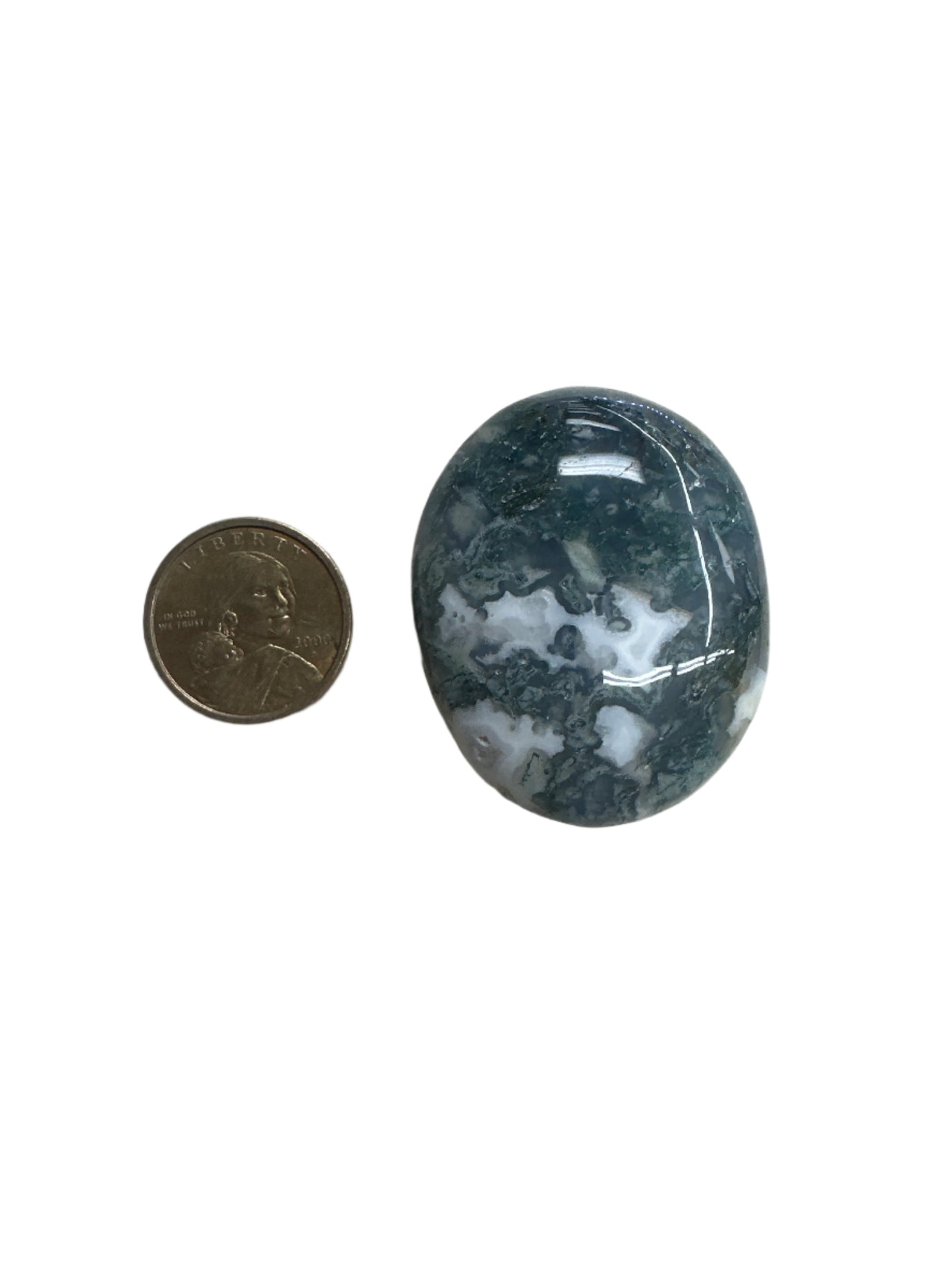 Moss Agate Palm Stone