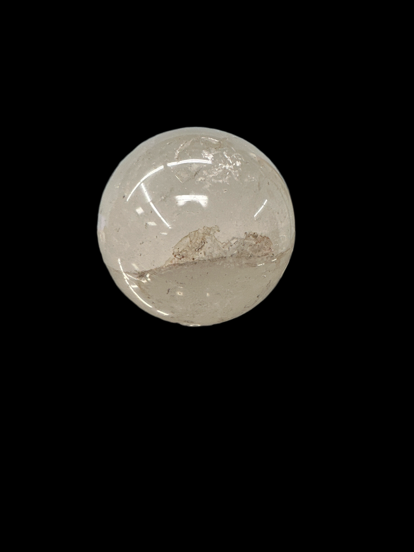 Clear quartz sphere